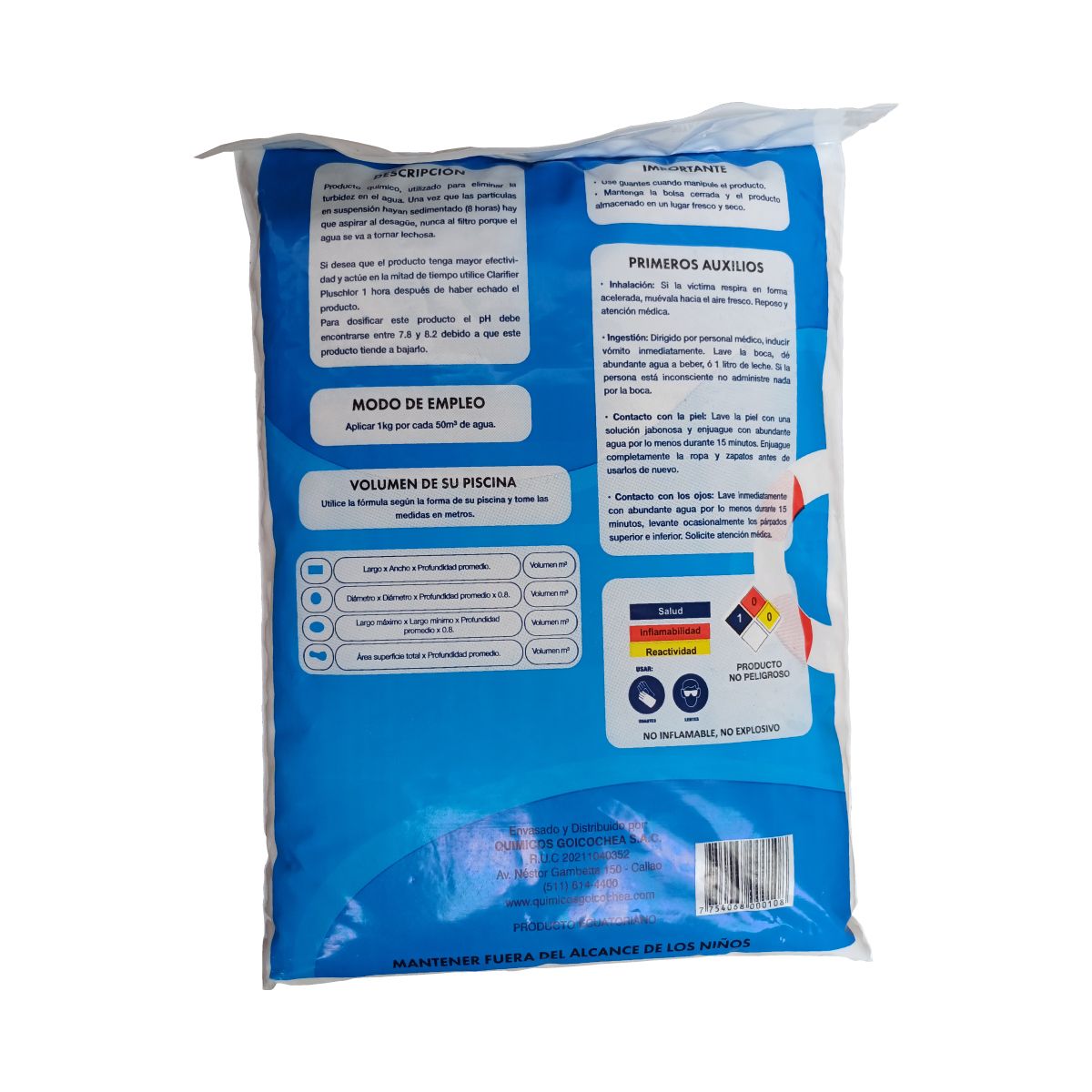 GENERICO - Sulfato de Aluminio Tipo A 1kg Ecuatoriano