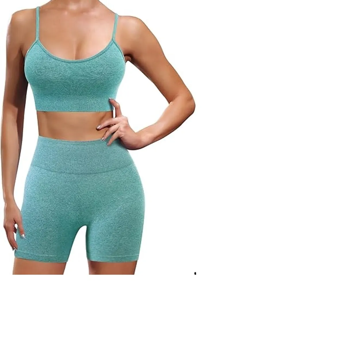 GENERICO - Conjunto de 2 piezas de entrenamiento sin costuras para mujer