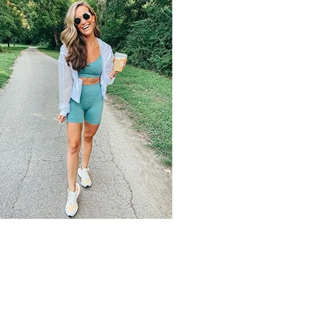 GENERICO - Conjunto de 2 piezas de entrenamiento sin costuras para mujer