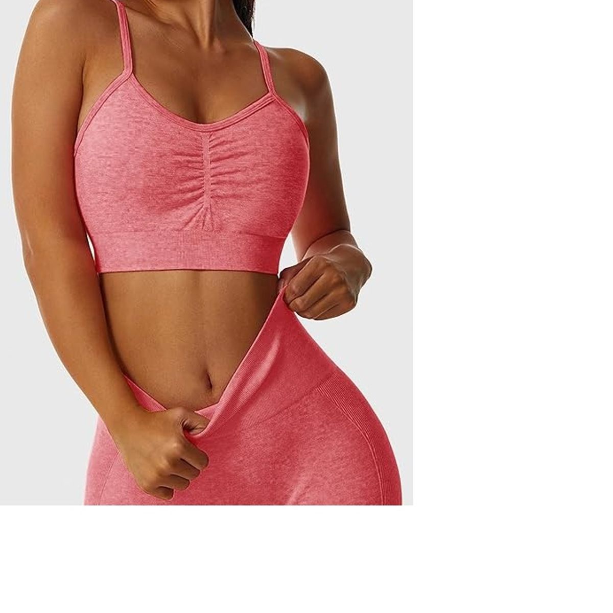 GENERICO - Conjunto de 2 piezas de entrenamiento sin costuras para mujer