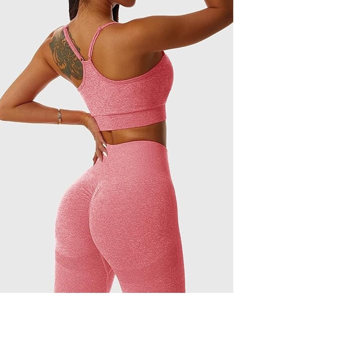 GENERICO - Conjunto de 2 piezas de entrenamiento sin costuras para mujer