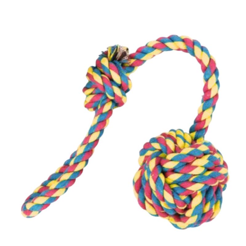GENERICO - Soga Con Nudo Y Pelota Chico Top-4 Color Tricolor
