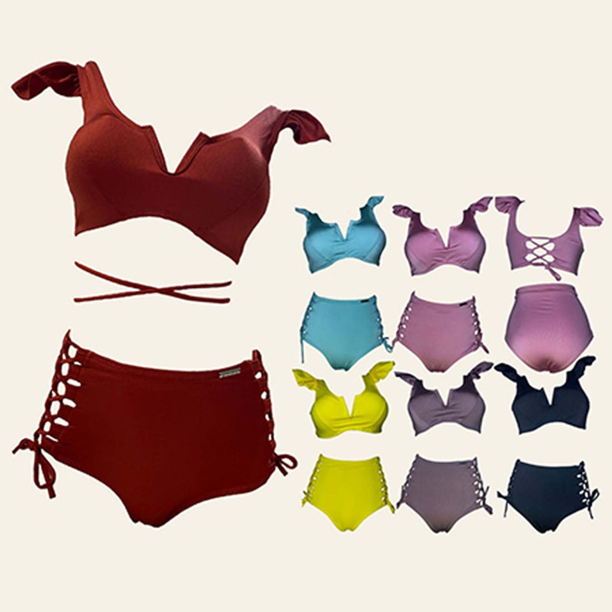 GENERICO - Bikini Licra UV Clara Eugenia GL-48 Rosado-M