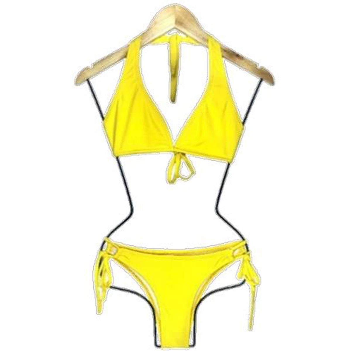 GENERICO - Bikini Licra UV Clasico Amarillo GL-18-M