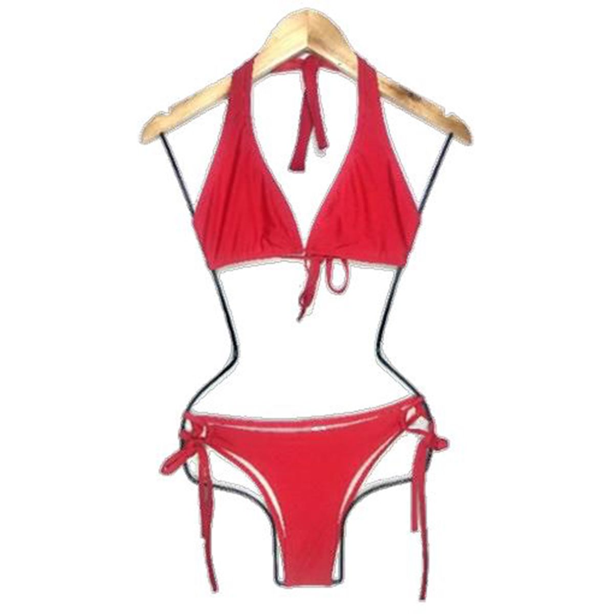 GENERICO - Bikini Licra UV Clasico Rojo GL-18-M