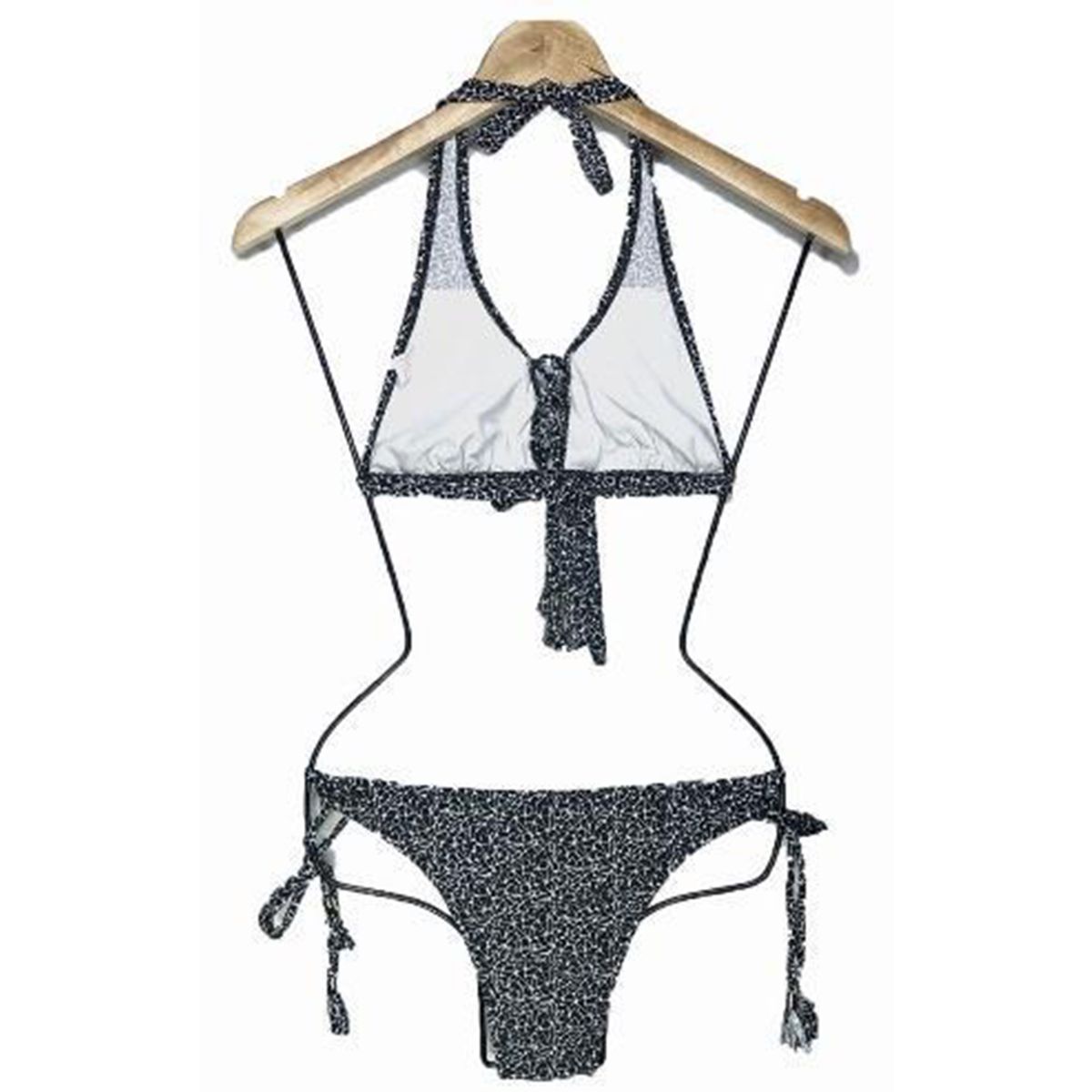 GENERICO - Bikini Licra UV Corset Negro GL-22-S