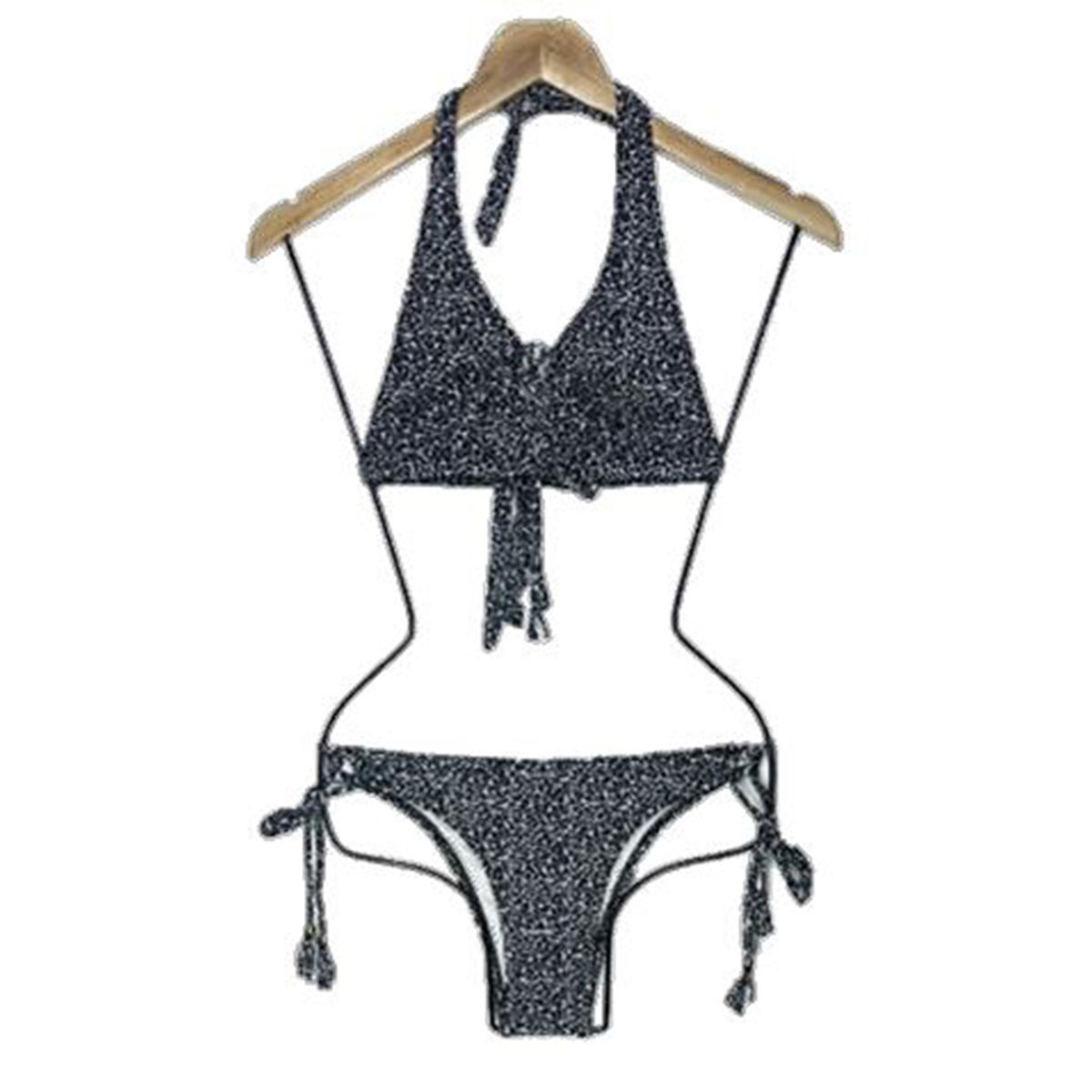 GENERICO - Bikini Licra UV Corset Negro GL-22-M