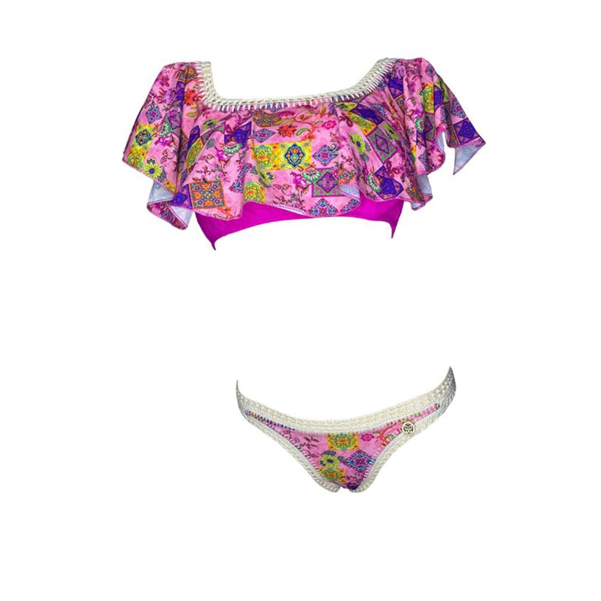 GENERICO - Bikini Licra UV Rumbera Licra UV Ana Bolena fucsia GL-60-M