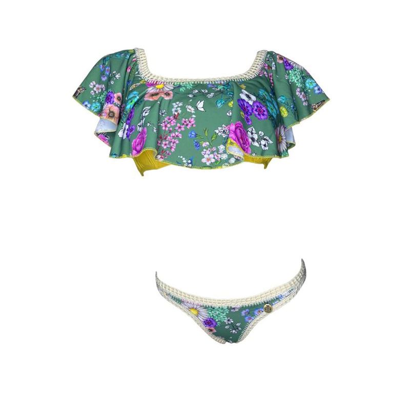 GENERICO - Bikini Licra UV Rumbera Licra UV Ana Bolena verde GL-60-S