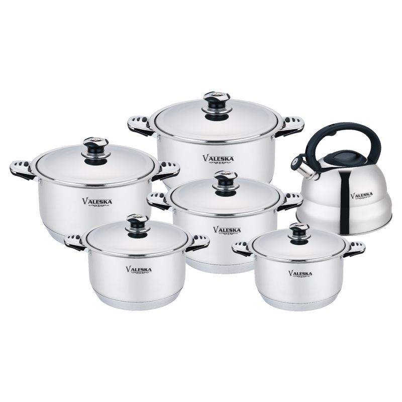 VALESKA - Juego de Ollas de Acero Inoxidable VL-2020T