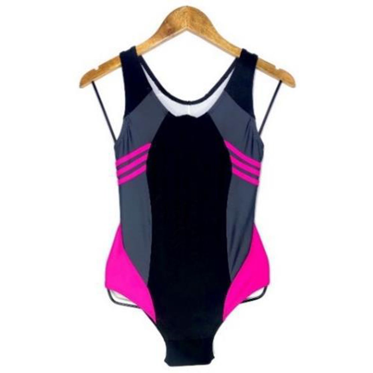 GENERICO - Ropa de baño Mujer Natacion Rayitas Fucsia GL-28-S