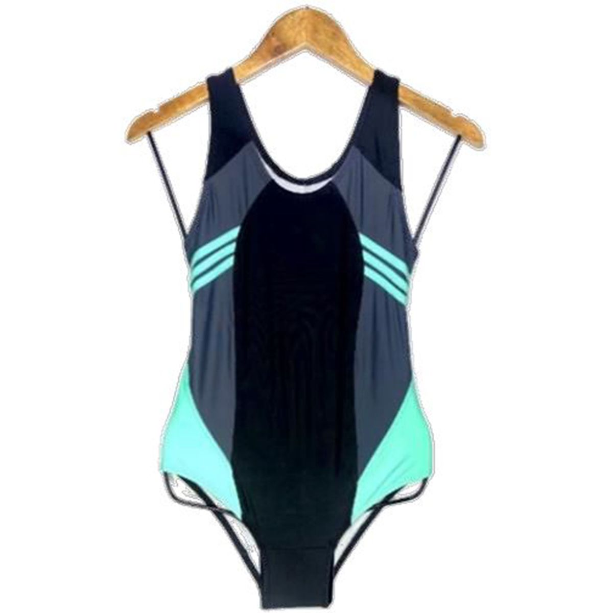 GENERICO - Ropa de baño Mujer Natacion Rayitas Verde GL-28-S