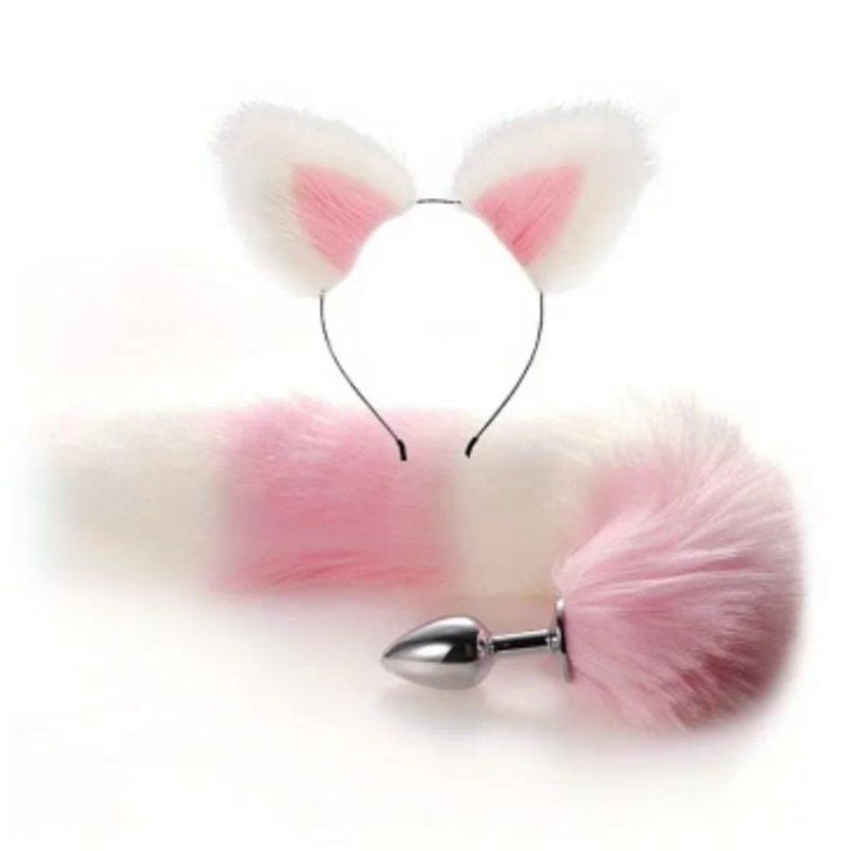 GENERICO - TAPON ANAL COLA DE PUNTA DE ACERO PLUG CON OREJAS