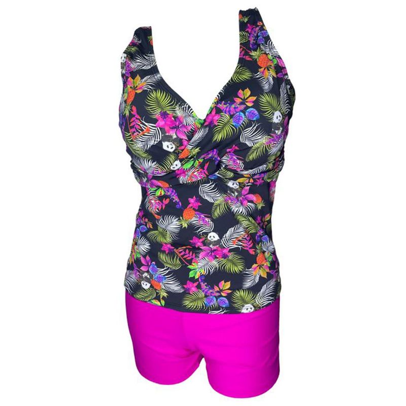 GENERICO - Ropa de Baño Polo Short Con Copa Caroline Herschel fucsia GL-50-M