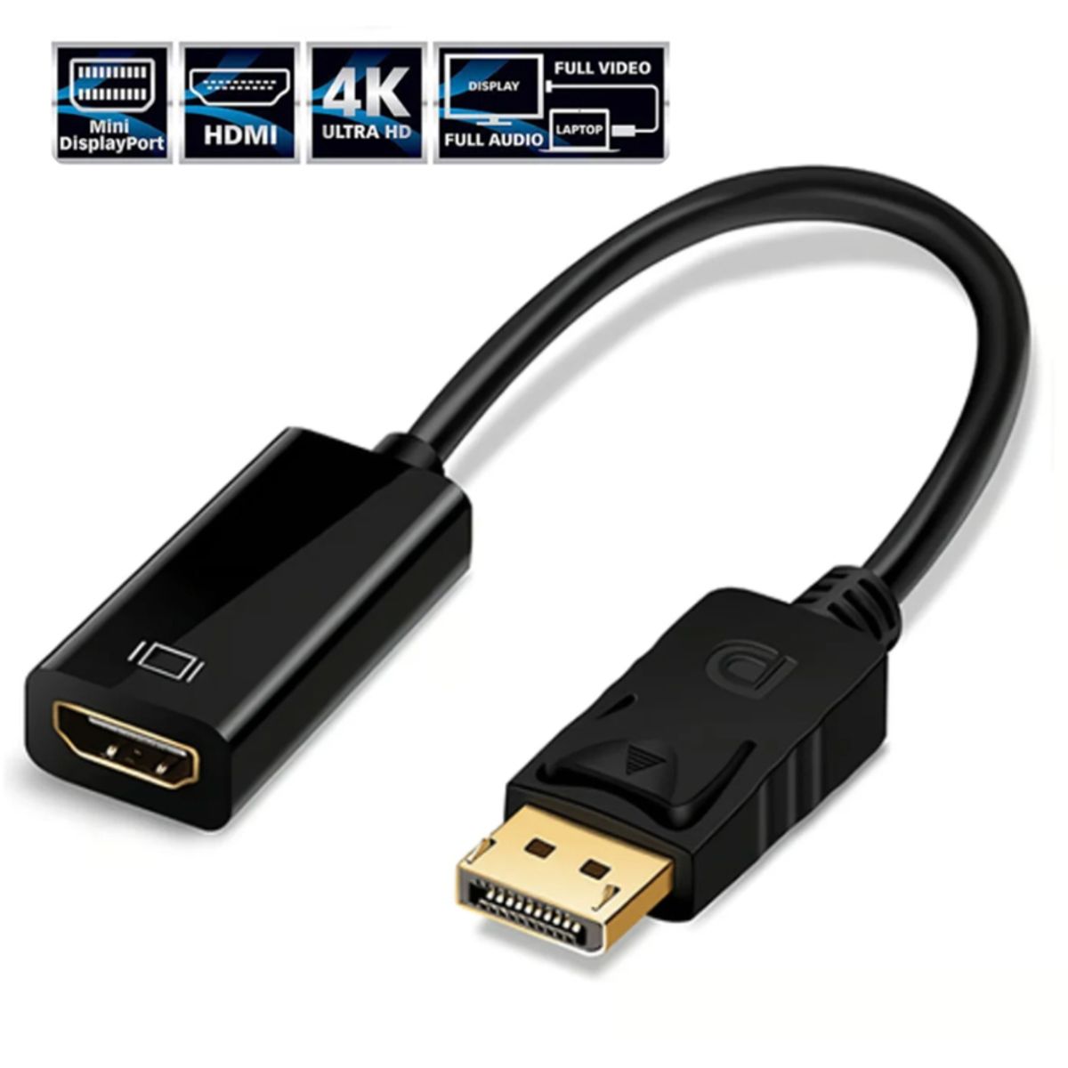 GENERICO - Displayport a hdmi 4k convertidor ultra DP display port