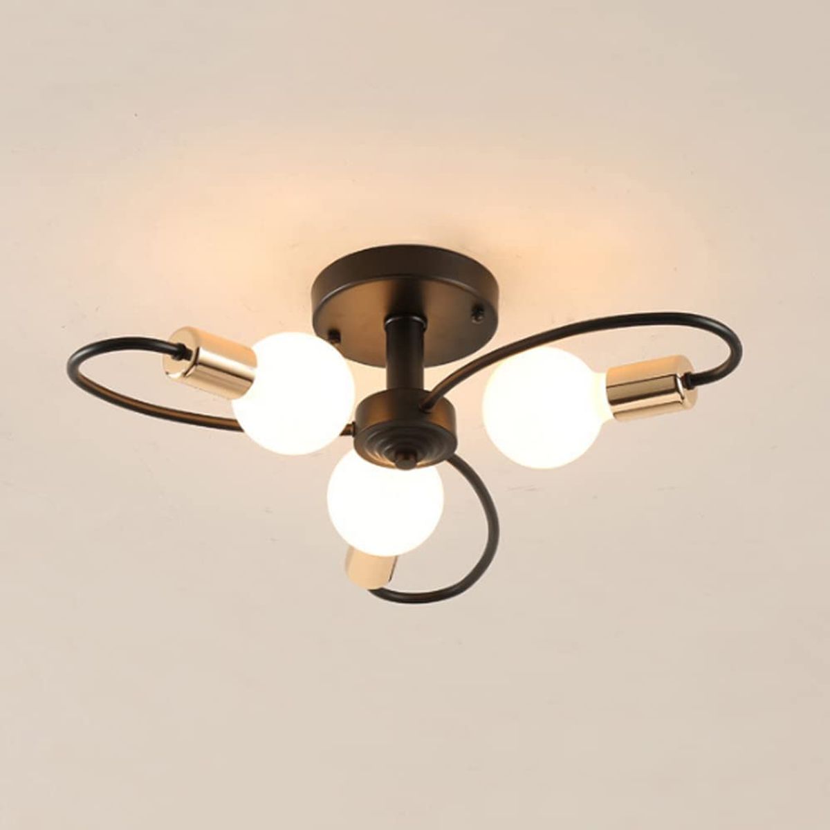 HOME NEAT - Lámpara de Techo Vintage E27 Lámparas de araña 3 Luces