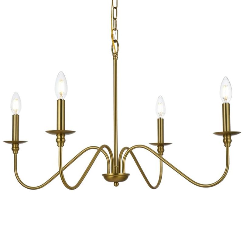 HOME NEAT - Lámparas de araña vintage 4 luces lámpara de techo - Cobre