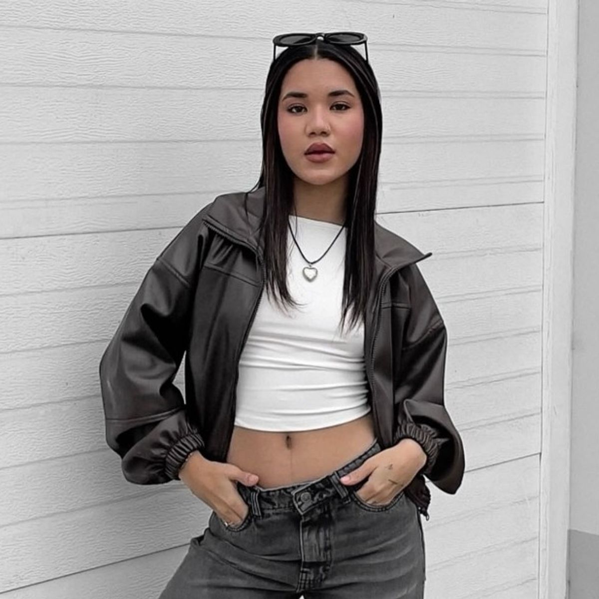 GENERICO - CASACA BOMBER CROP PARA MUJER