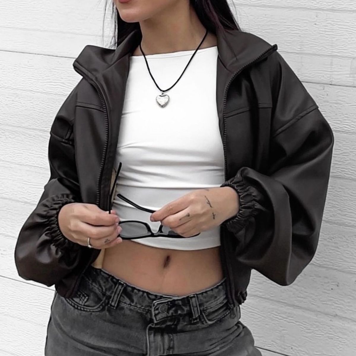 GENERICO - CASACA BOMBER CROP PARA MUJER