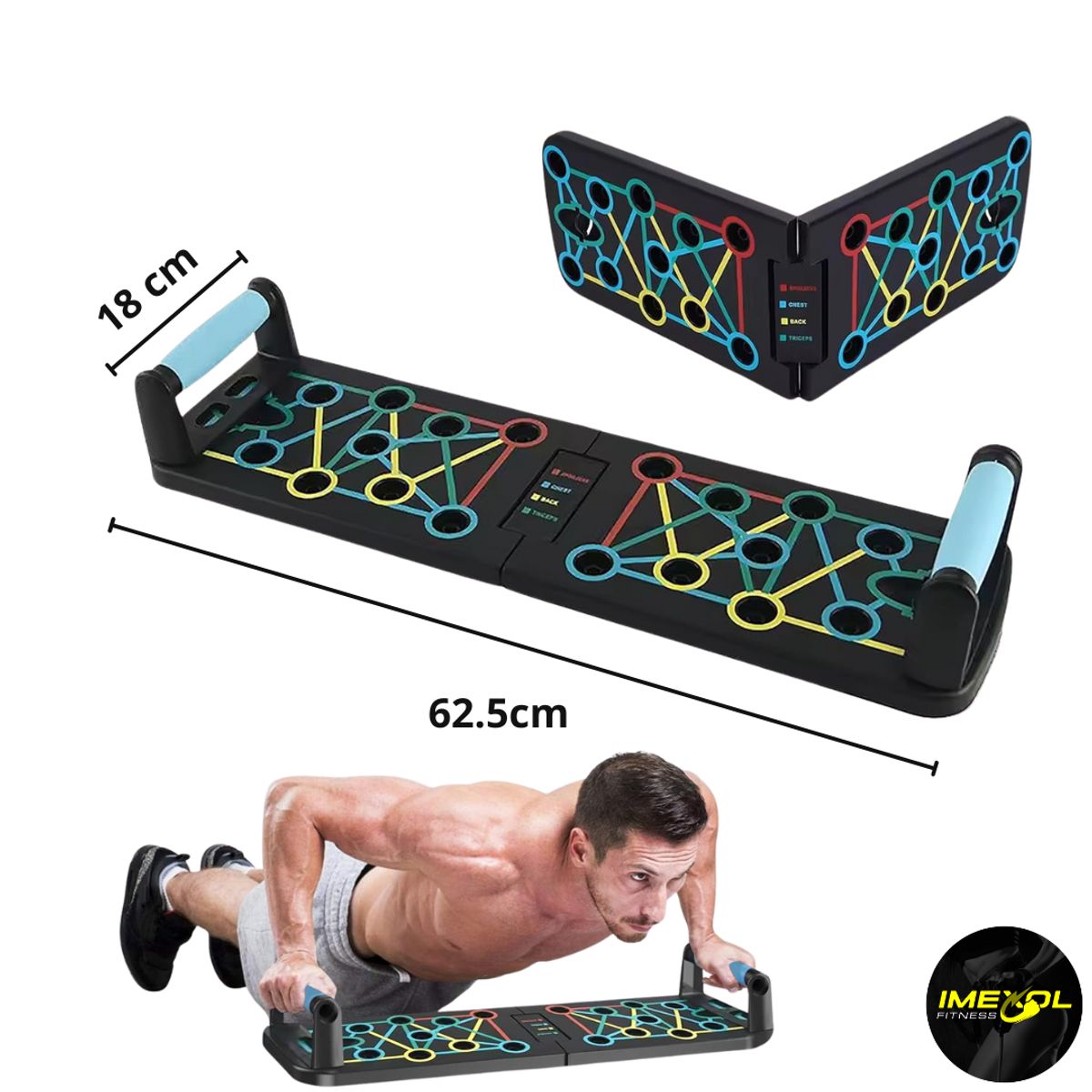GENERICO - Tablero Push Up Completo Planchas Flexiones abdominales