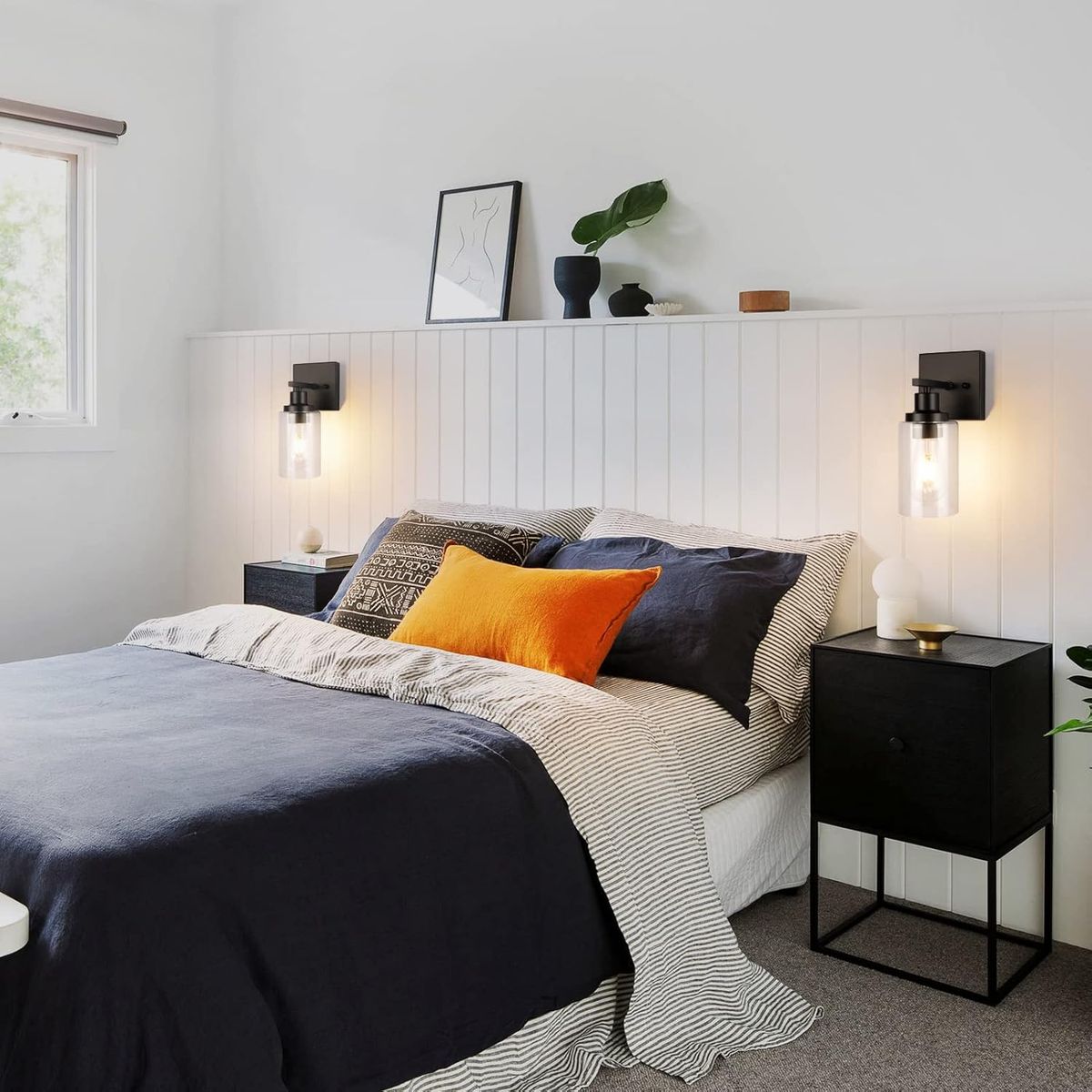 HOME NEAT - 2 Unidades Lámpara de pared De Vidrio Apliques de pared E27