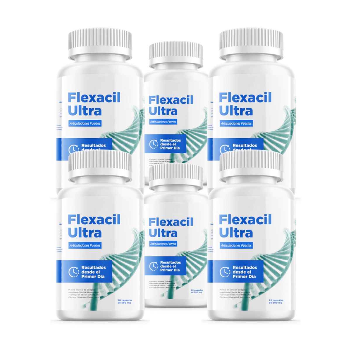 GENERICO - Flexacil Ultra Pack 6 Frascos Suplemento Natural