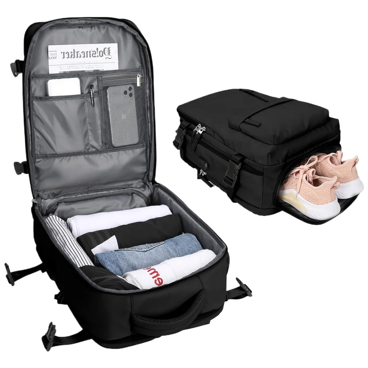 U BUY - Mochila de Viaje Viral TikTok - negra