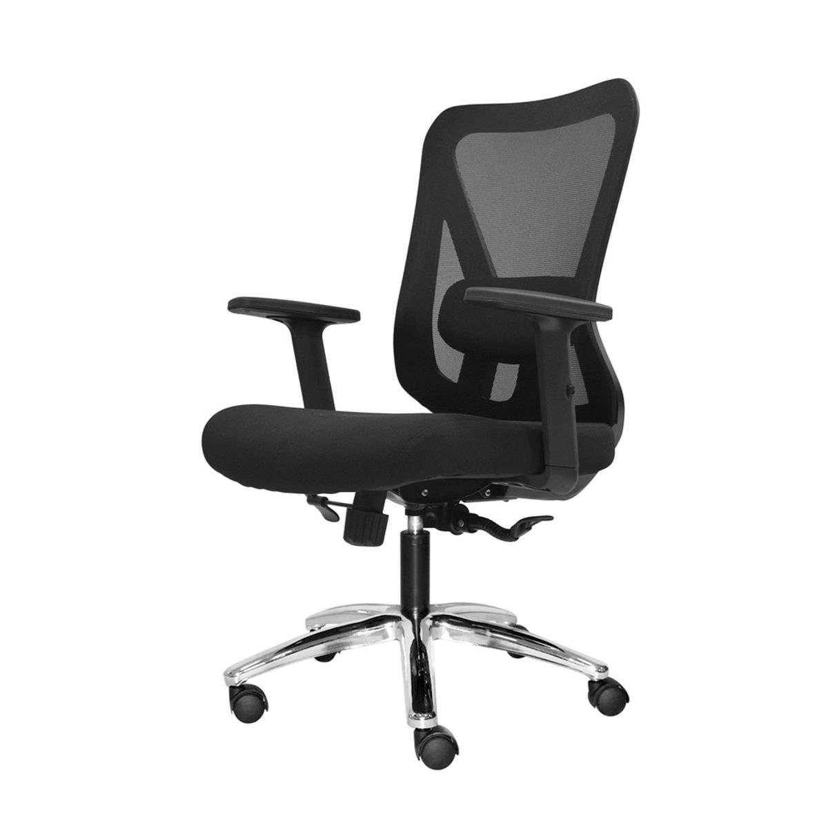 OFIDEAS - Silla De Oficina Gerente Lap Dolphin Cromado Negro Ofideas