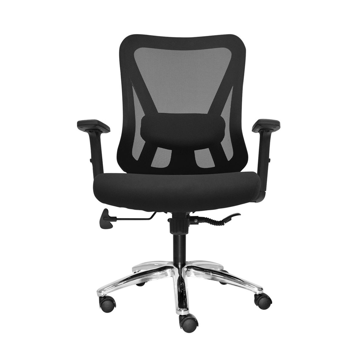 OFIDEAS - Silla De Oficina Gerente Lap Dolphin Cromado Negro Ofideas