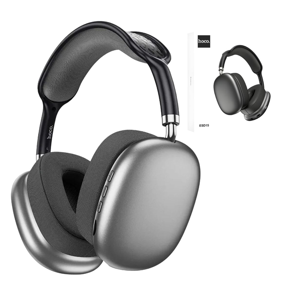 HOCO - Audífonos Bluetooh Max Hoco Esd15 Plomo Oscuro