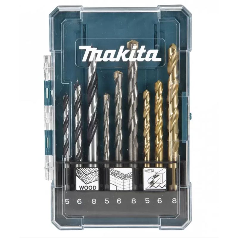 MAKITA - Estuche de brocas para madera metal y ladrillo Makita