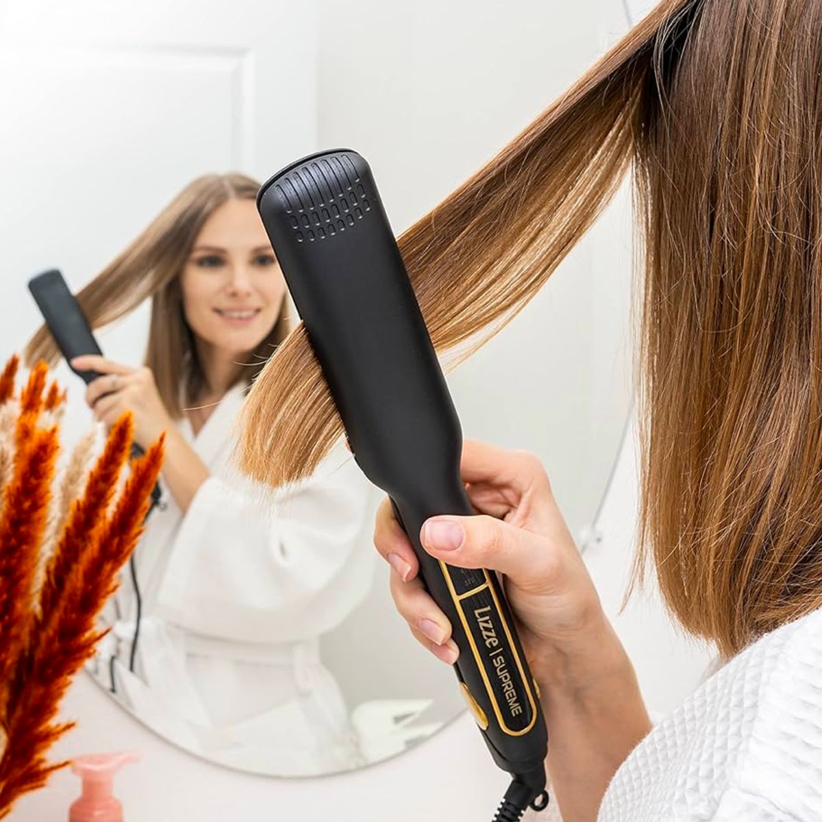 LIZZE - PLANCHA DE CABELLO LIZZE SUPREME 485F + CEPILLO TERMICO NO ELECTRICO