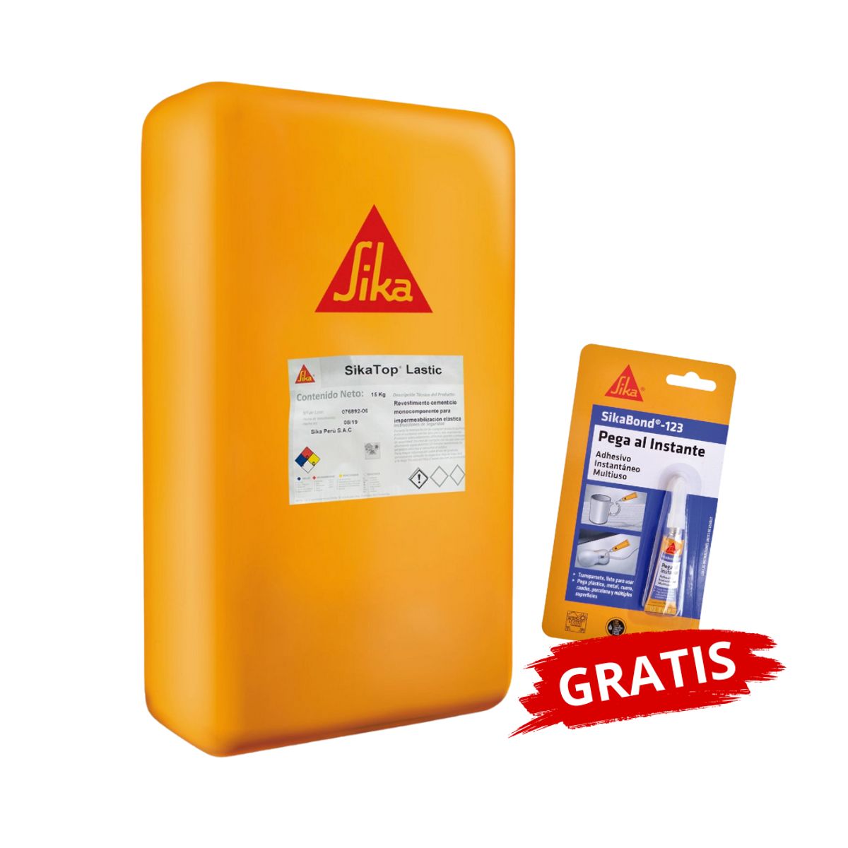 SIKA - Mortero impermeable SikaTop® Lastic 15Kg Gratis Sikabond 123