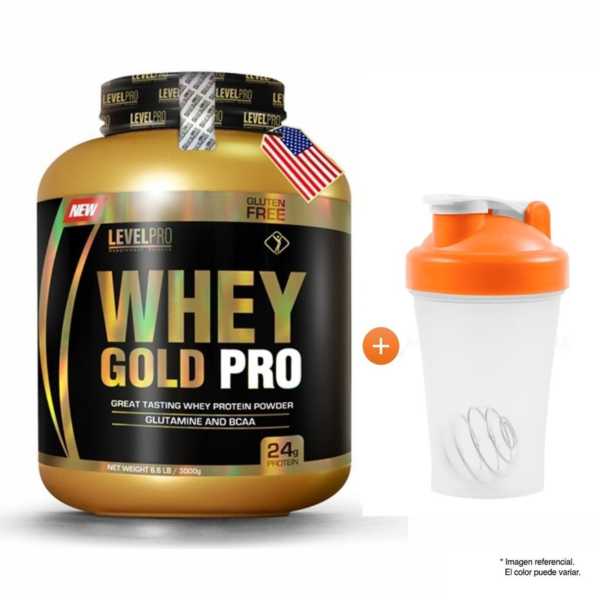 LEVEL PRO - WHEY GOLD PRO 3KG PROTEINA LEVEL PRO CHOCOLATE