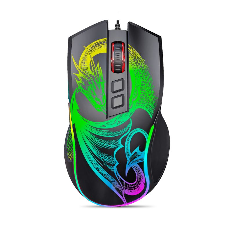 MICRONICS - Mouse Gamer GM805 Micronics DRAGON de 12800DPI USB RGB 7B