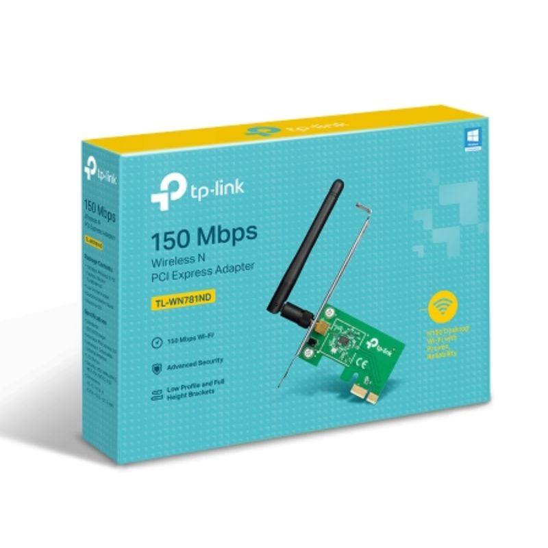 TP LINK - TP-Link TL-WN781ND Adaptador de Red PCIe Wi-Fi 80211bgn 150Mbps con Antena