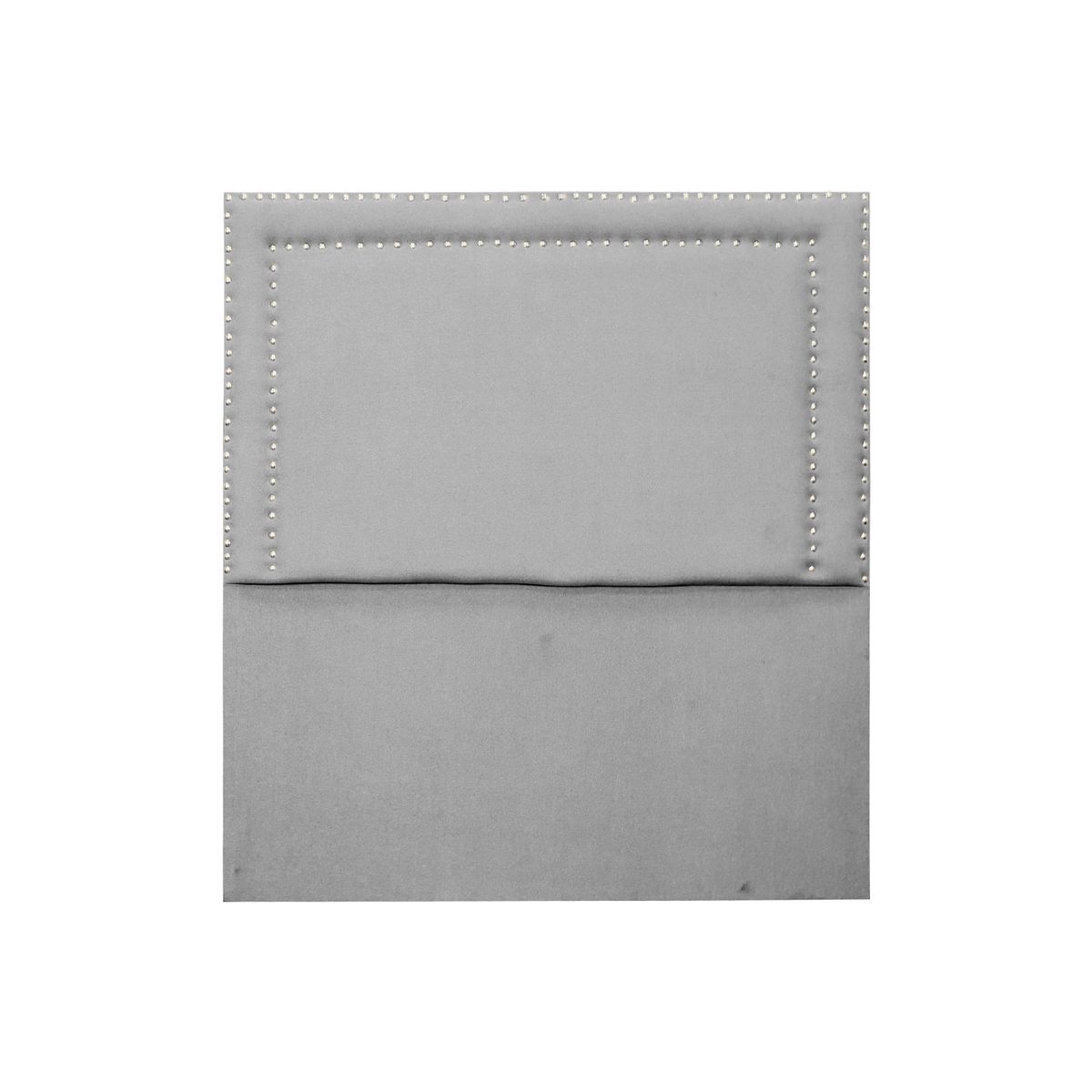 MUEBLES MACRUMO - Cama tapizada Perla - Queen - Color gris claro