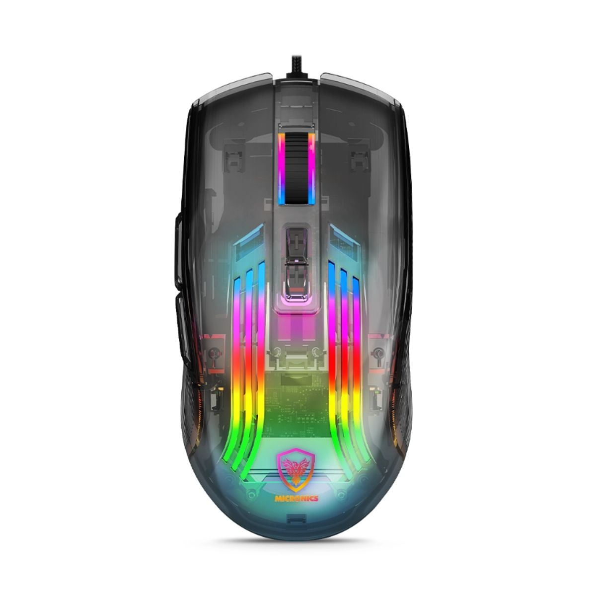 MICRONICS - Mouse Gamer GM802 Micronics QUARTZ USB RGB 7B 12800DPI