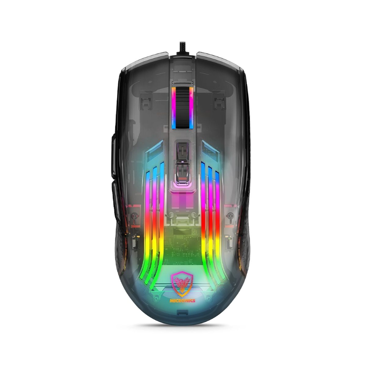 MICRONICS - Mouse Gamer GM802 Micronics QUARTZ USB RGB 7B 12800DPI