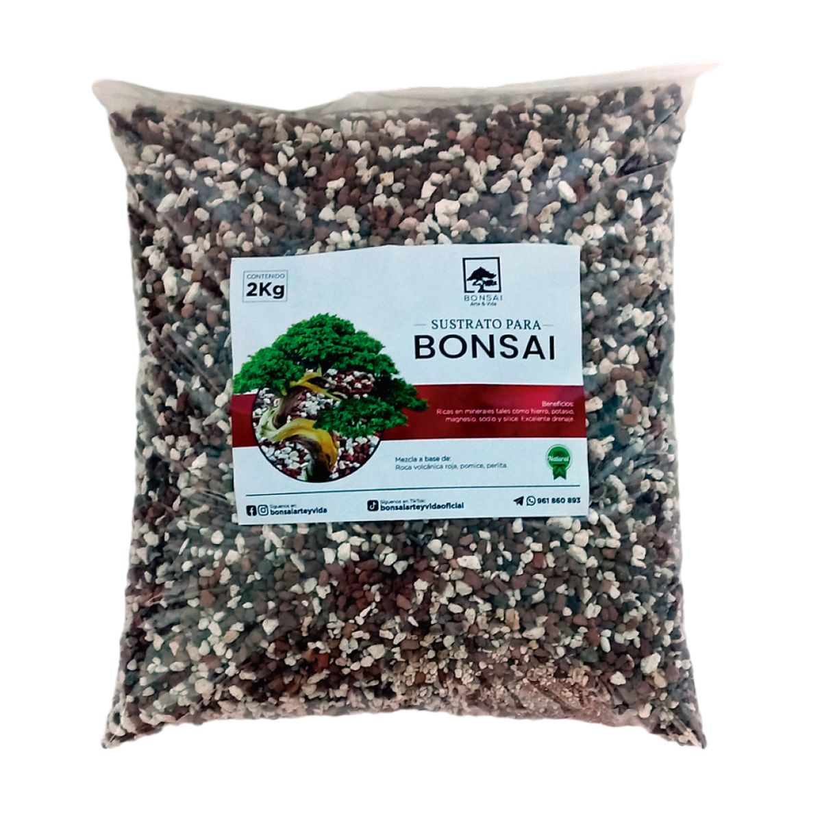 GENERICO - Sustrato mineral para Bonsai bolsa 2 kg