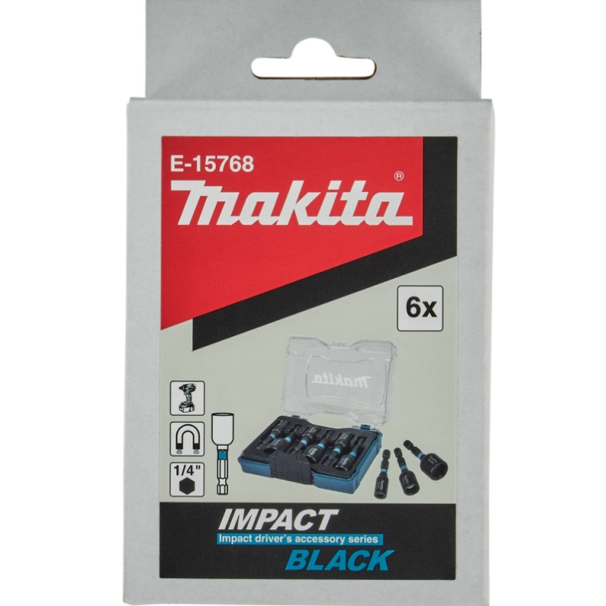 MAKITA - Set de Dados Hexagonal Milimétrico 1/4" Largo 6 Pzs Makita