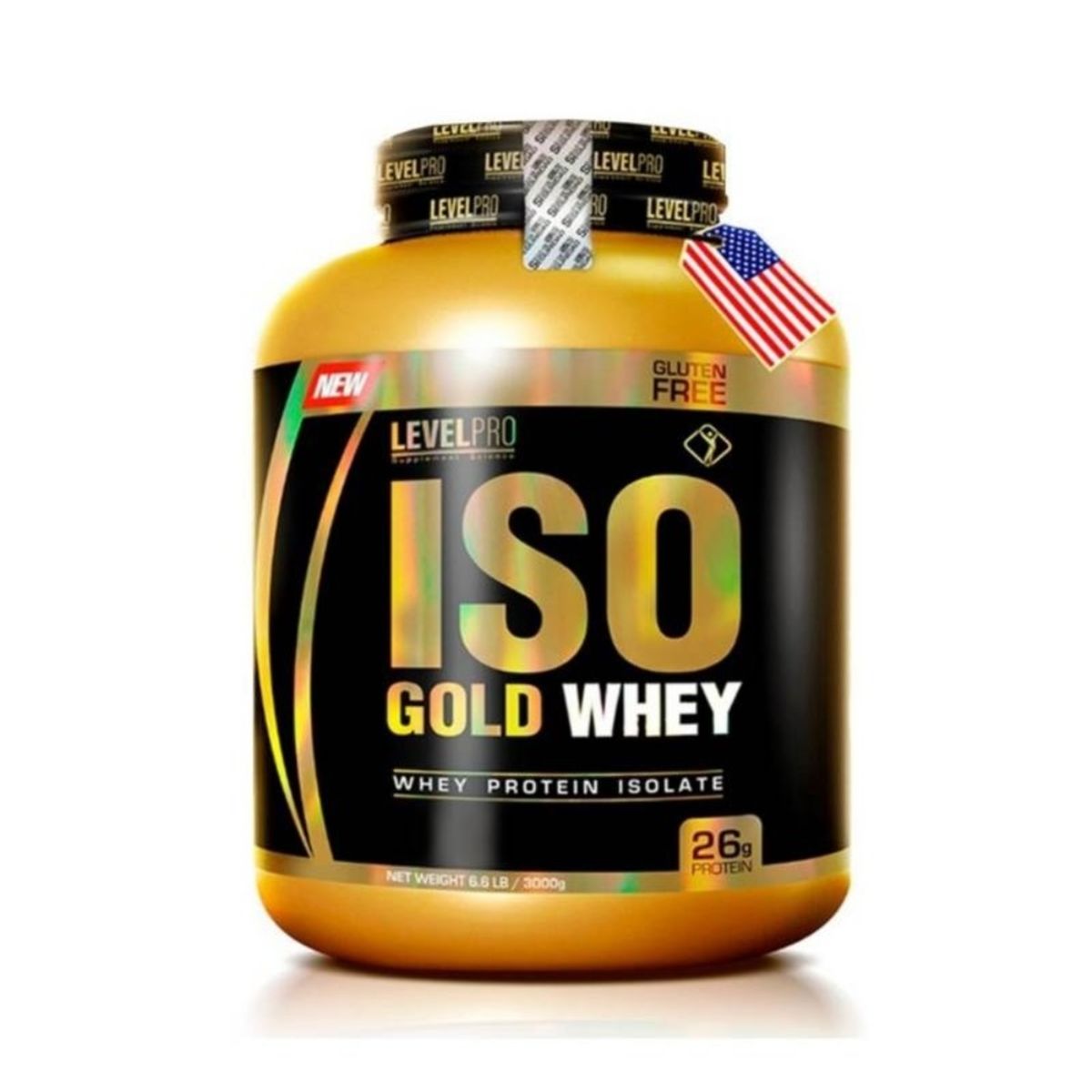 LEVEL PRO - Proteína Level Pro Iso Gold Whey 3 kg Vainilla + Shaker
