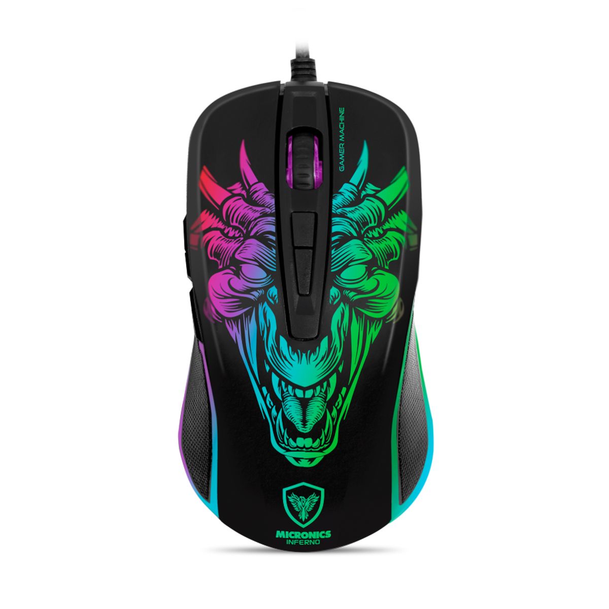 MICRONICS - Mouse Gamer Micronics M816 INFERNO USB RGB RUNNING 7B 7200DPI