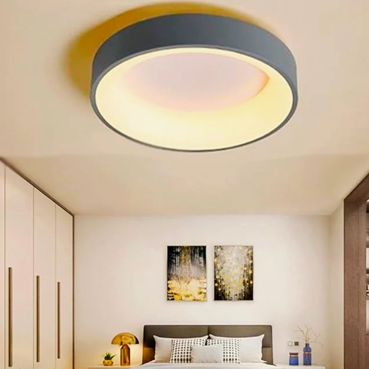 GENERICO - Lámpara de Techo 45W Led 3 en 1 Gris