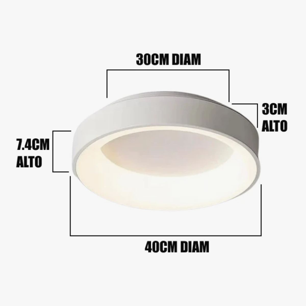 GENERICO - Lámpara de Techo 45W Led 3 en 1 White
