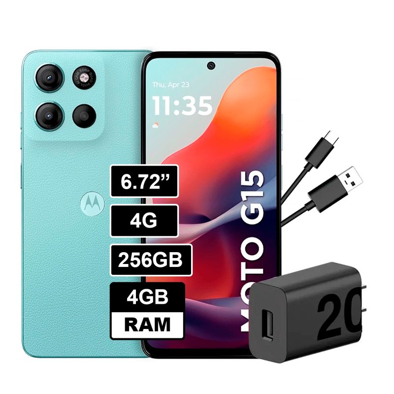 MOTOROLA - CELULAR MOTOROLA MOTO G15 4GB RAM 256GB CELESTE