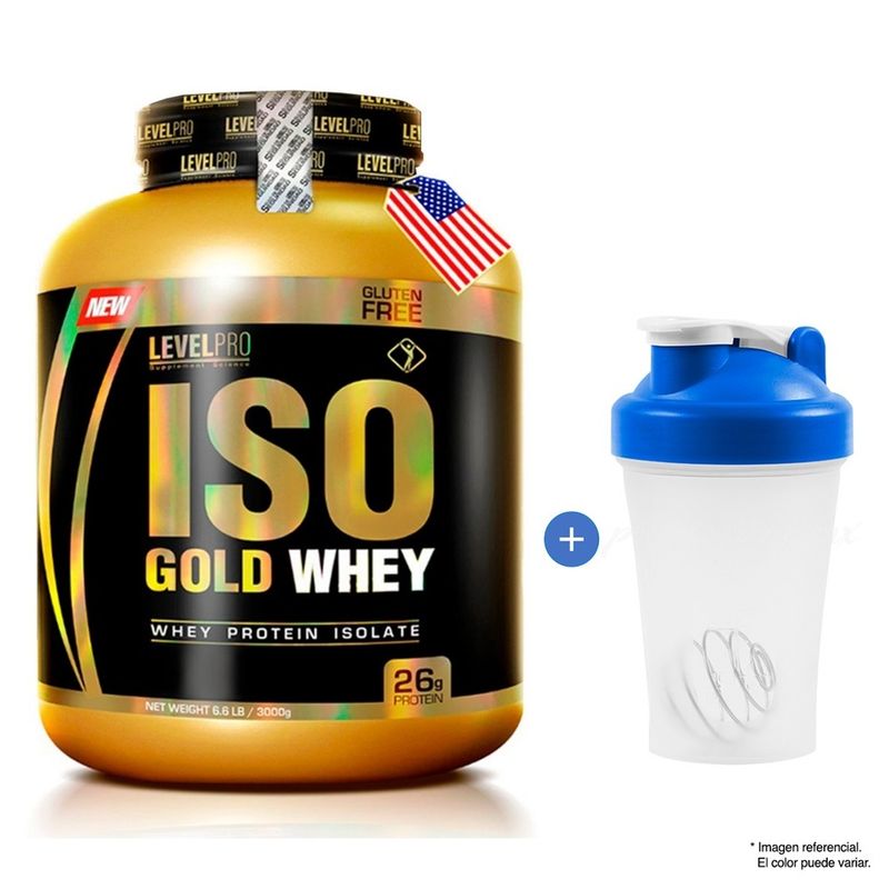 LEVEL PRO - Proteína Level Pro Iso Gold Whey 6.6 LBS Vanilla Creme