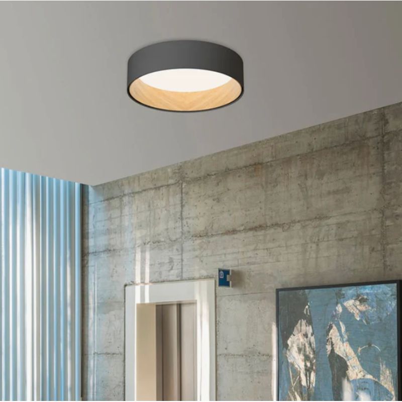 GENERICO - Lámpara de Techo 45W Led 3 en 1 Wood and Black