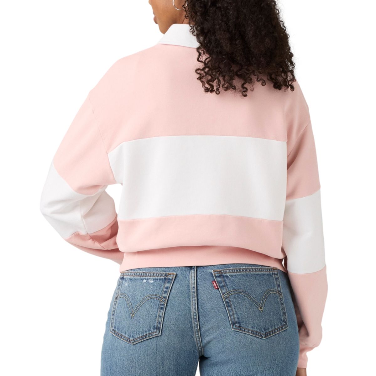 LEVIS - Polerón Mujer Banks 1/4 Zip Rosado Levis