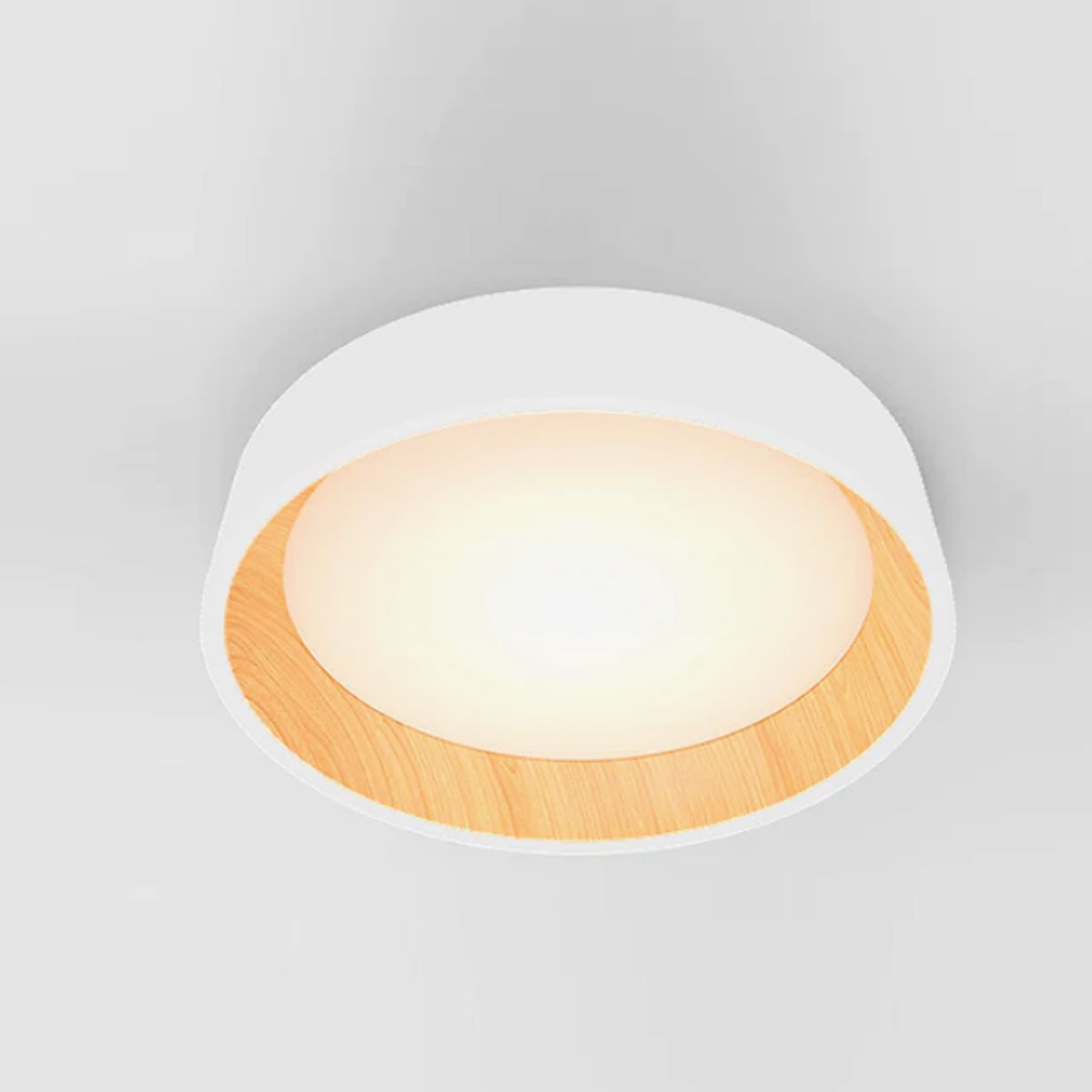 GENERICO - Lámpara de Techo 45W Led 3 en 1 Wood and White